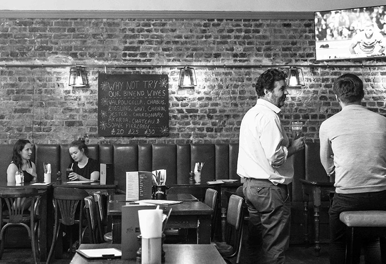 People at The Bull & Hide Pub